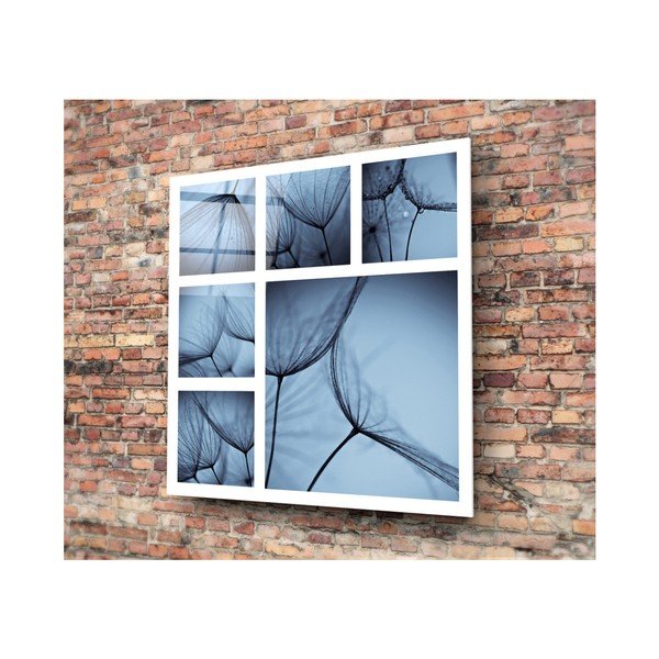Staklo plava slika 3D Art Harmo, 30 x 30 cm-image-1