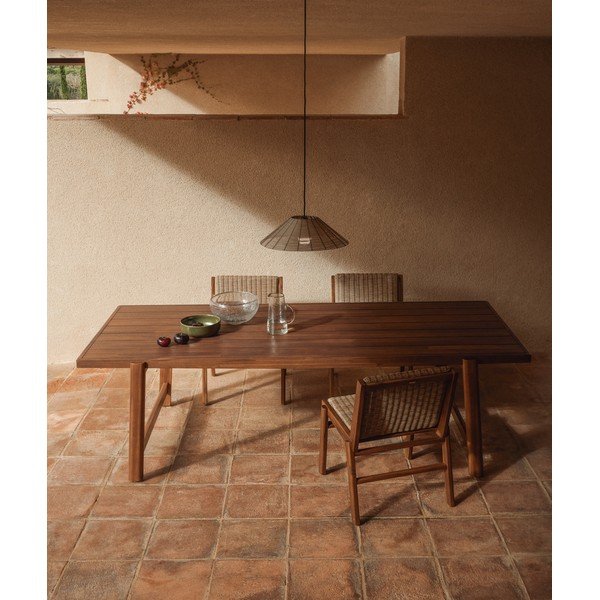 Vrtni stol s pločom stola od bagrema 100x200 cm Itani – Kave Home-image-1