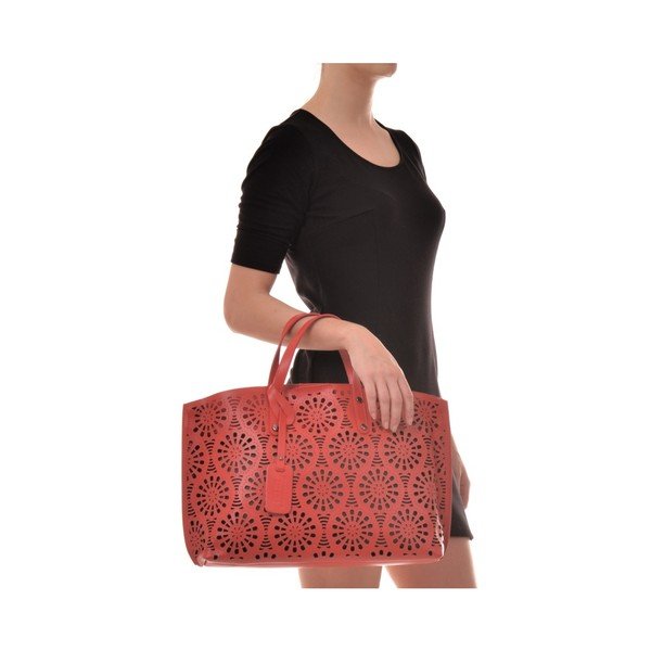 Crvena kožna torbica Mangotti Bags Lulia-image-3