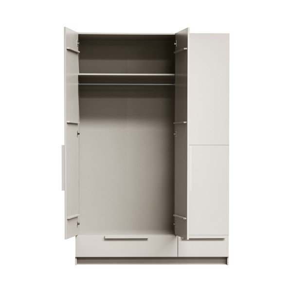 Krem modularni garderobni ormar od masivnog bora 142x215 cm Pure – WOOOD-image-2