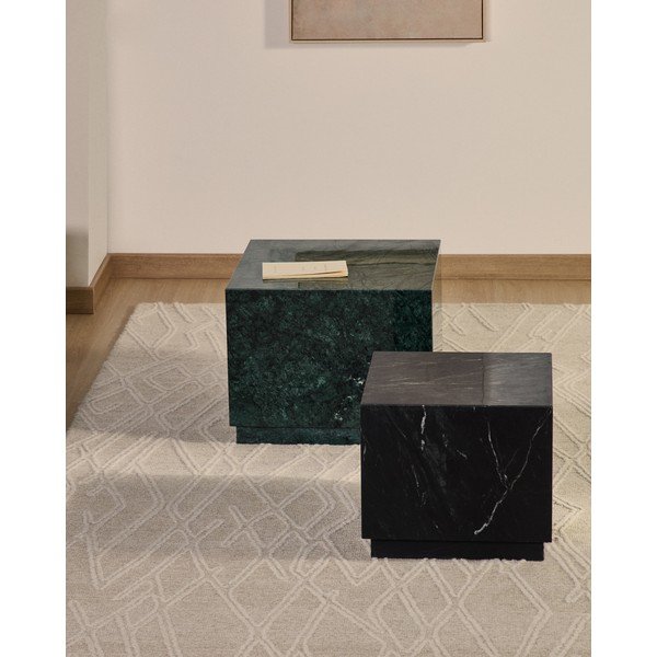 Mramorni pomoćni stol 50x50 cm Sorein – Kave Home-image-1