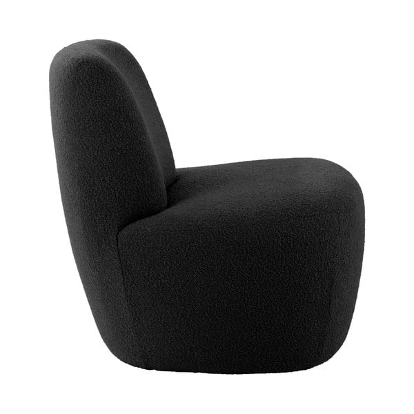 Crna fotelja od bouclé tkanine Ada – Leitmotiv-image-2