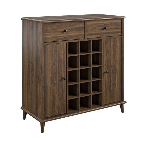 Regal za vina u dekoru oraha za 15 boca 91x91 cm Farnsworth - Queer Eye-image-2