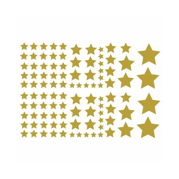 Set od 100 naljepnica Ambiance Golden Stars-image-2