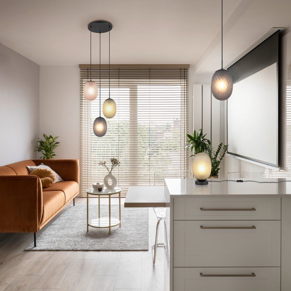 Zelena stolna lampa sa staklenim sjenilom (visina 28,5 cm) Facette – Trio-image-2