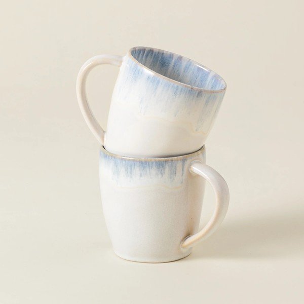 Bijela/svijetlo plava šalica od kamenine 440 ml Brisa – Costa Nova-image-1