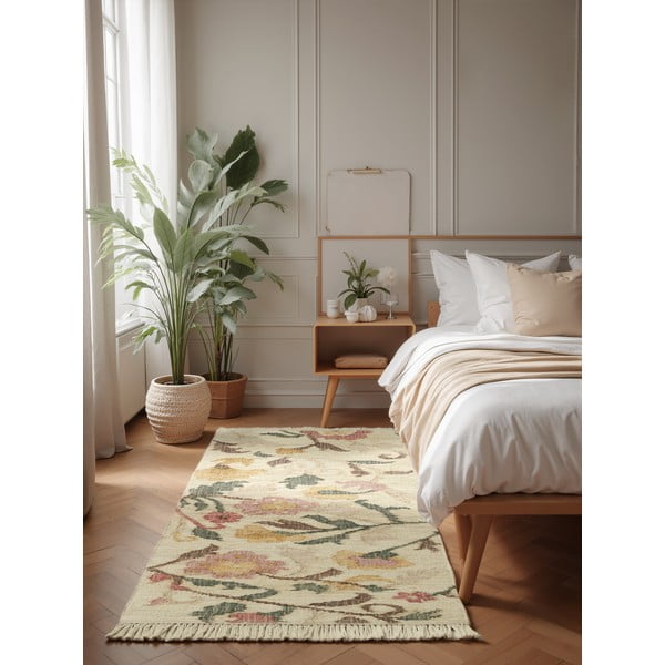 Krem ručno rađena jutena staza 80x200 cm Roya Violette – Elle Decoration-image-1