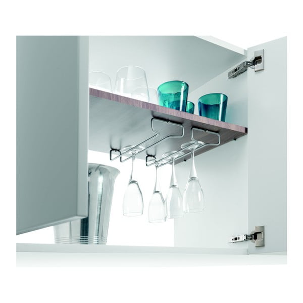 Željezni zidni stalci za čaše u setu 2 kom u srebrnoj boji Rail – Metaltex-image-3