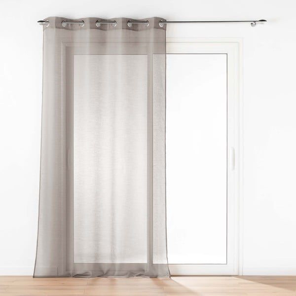 Smeđa prozirna zavjesa 140x240 cm Lissea – douceur d'intérieur