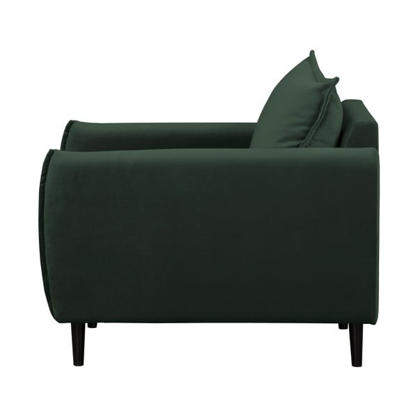 Tamno zelena baršunasti fotelja Juli – Ropez-image-2