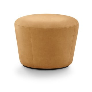 Konjak smeđi kožni tabure EMKO Naïve, ø 52 cm