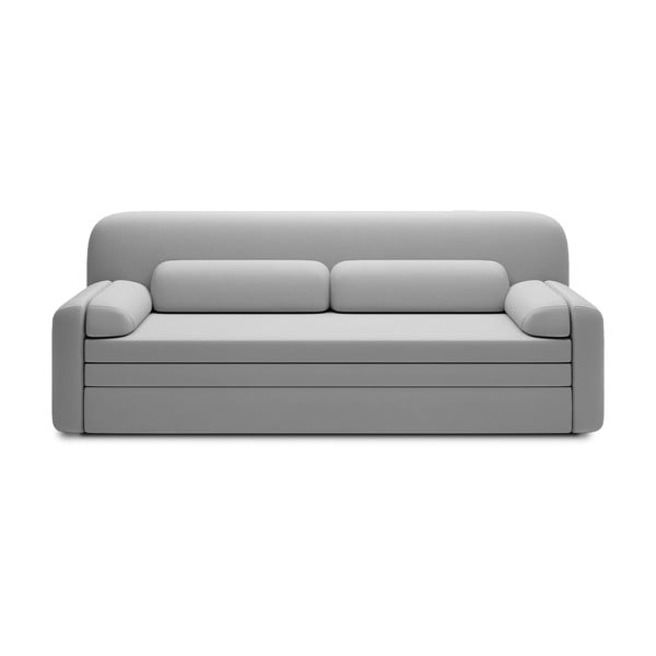 Svijetlo siva baršunasti sklopiva/s prostorom za odlaganje sofa 236 cm Elioss – ELTAP