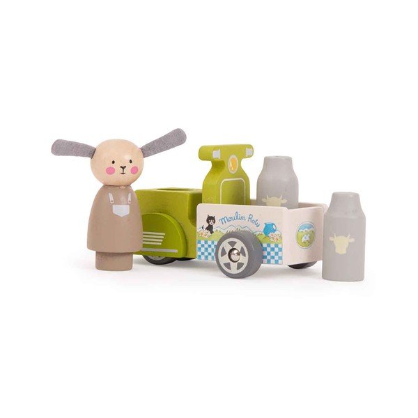 Drvena igračka Milk Delivery - Moulin Roty-image-2