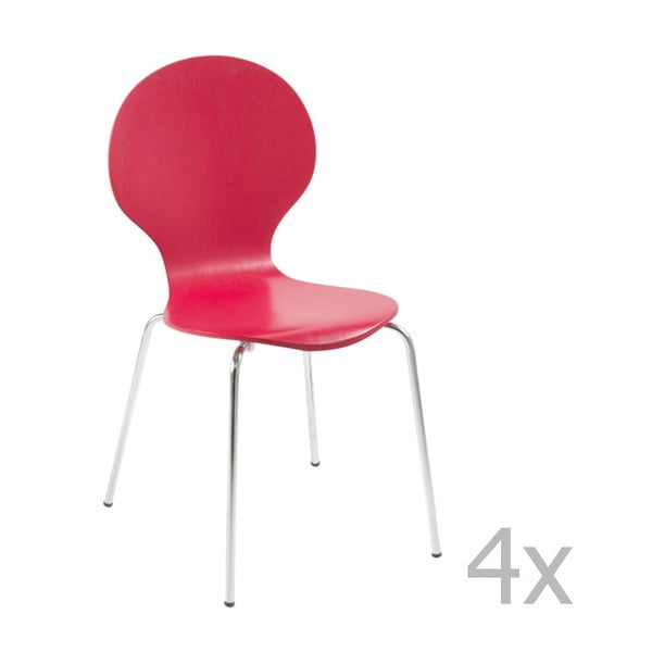 Set od 4 crvene blagovaonske stolice Actona Marcus