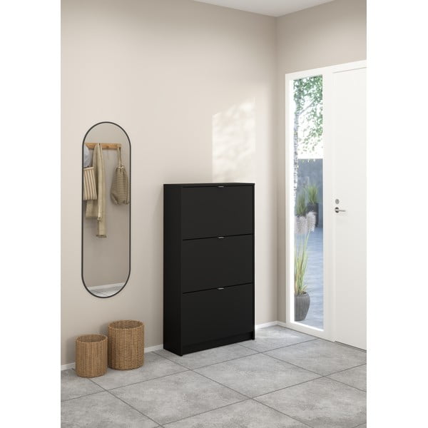 Crni preklopni ormarić za cipele Shoes – Tvilum-image-1