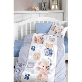 Pamučna dječja posteljina za dječji krevetić s uključenom plahtom/4-dijelna 100x150 cm Blue Bear – Mila Home