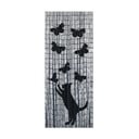 Crno-siva zavjesa za vrata od bambusa 200x90 cm Cat and Butterfly - Maximex