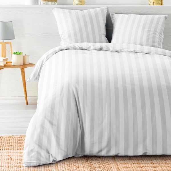 Bijela posteljina za bračni krevet/za produženi krevet od mikrovlakana 240x220 cm Cleo – douceur d'intérieur-image-1