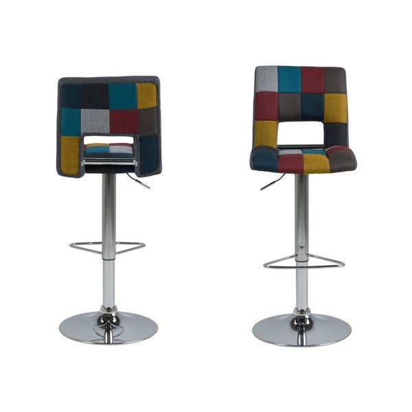 Set od 2 barske stolice Acton Wilma Barstool Patchwork-image-2