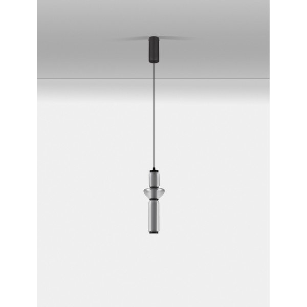 Siva staklena LED viseća svjetiljka s mogućnosti zatamnjivanja ø 12 cm Ulon – Nova Luce-image-3