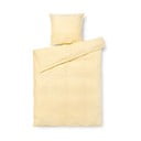 Žuto-bijela posteljina za krevet za jednu osobu od krepa 140x200 cm Bæk&Bølge – JUNA