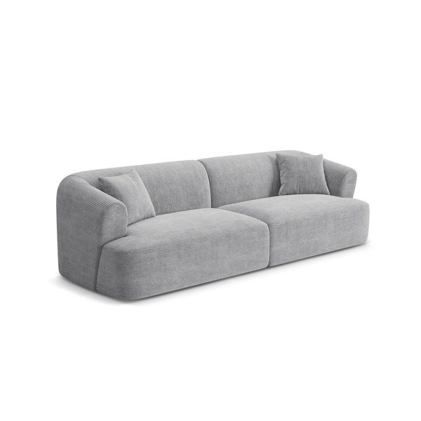 Svijetlo siva sofa od samta 255 cm Campi – Cosmopolitan Design-image-2