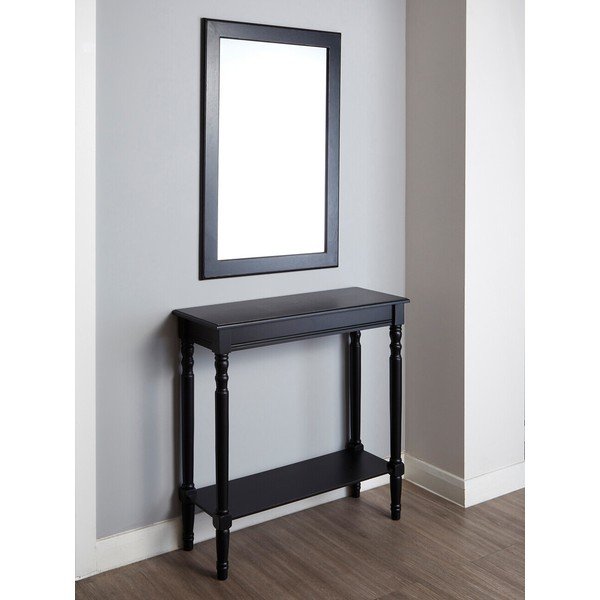 Crni pomoćni stol od masivnog bora 30x80 cm Heritage – Premier Housewares-image-2