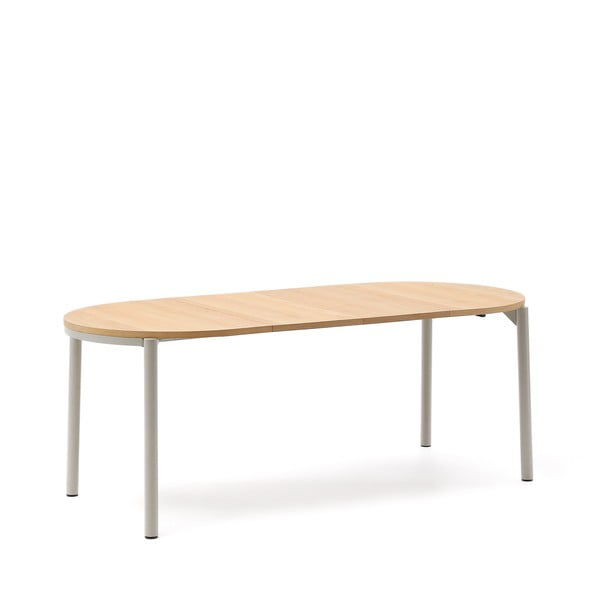 Proširiv blagovaonski stol s pločom stola u dekoru hrasta u prirodnoj boji 90x120 cm Montuiri – Kave Home-image-2