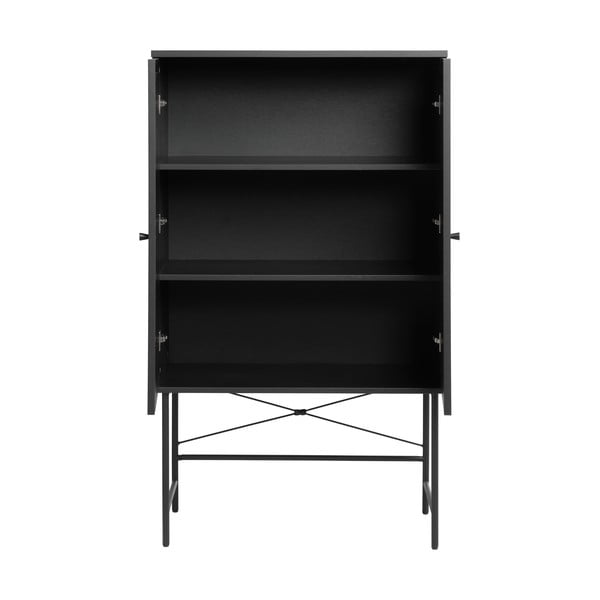 Crni ormar u dekoru hrasta 80x135 cm Pensacola - Unique Furniture-image-3