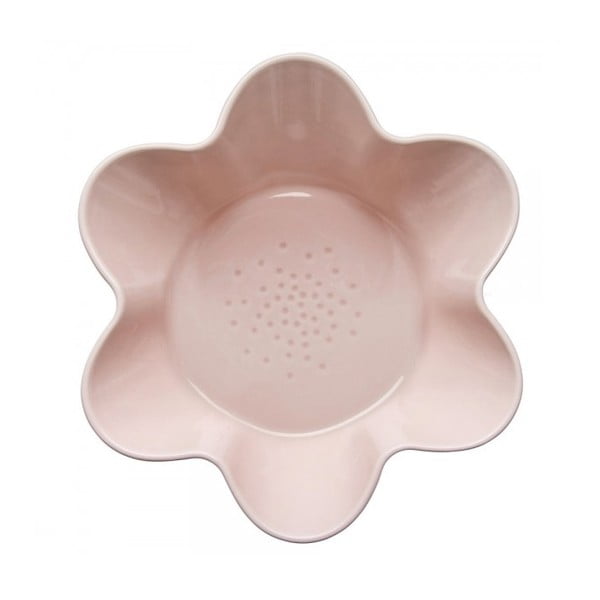 Ružičasta porculanska zdjela Sagaform Flower, Ø 25 cm