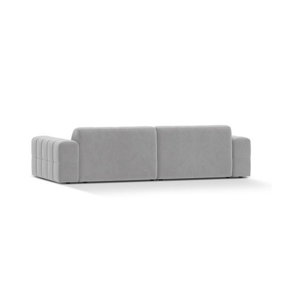 Svijetlo siva baršunasti sofa 252 cm Chicago – Cosmopolitan Design-image-2