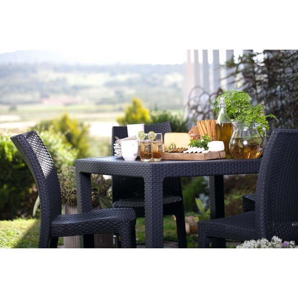 Tamno sivi vrtni stol Keter Melody, 95 x 95 cm-image-1