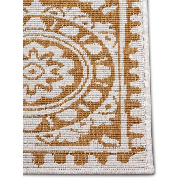Oker žuti/bijeli vanjski tepih 80x250 cm Jardin – NORTHRUGS-image-3