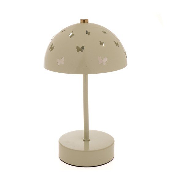 Bež metalna dječja stolna lampa Butterfly – Dakls