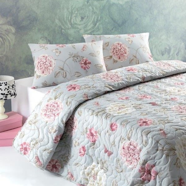 Prekrivač za bračni krevet s jastučnicama Santos, 200 x 220 cm