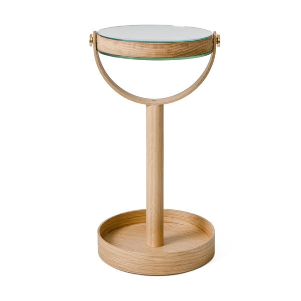 Kozmetičko povećavajuće ogledalo s okvirom od masivnog drveta (5x) ø 19,5 cm Magnify – Wireworks-image-1