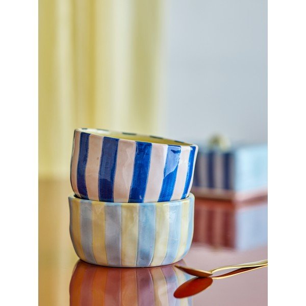 Žute/plave keramičke zdjelice u setu 4 kom 300 ml Phoenix – Bloomingville-image-1