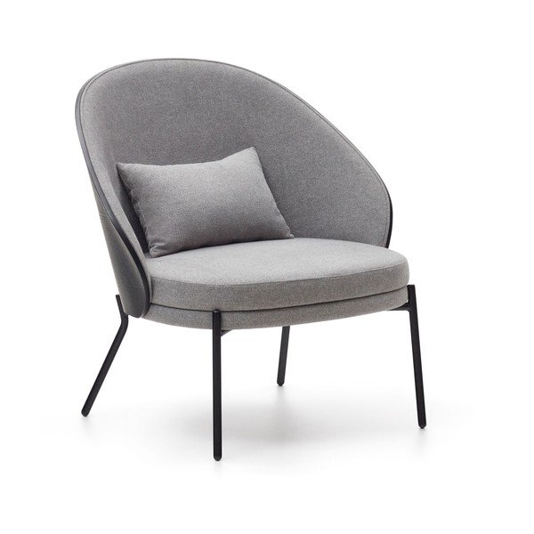 Crna/siva fotelja Eamy – Kave Home