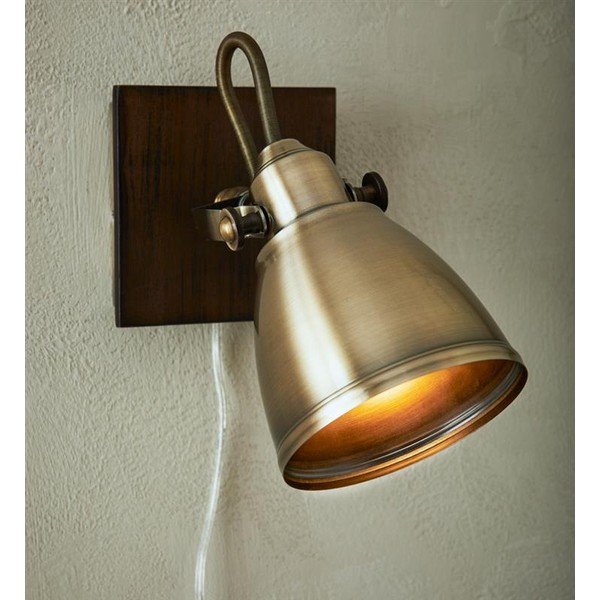 Smeđa zidna svjetiljka Markslöjd Native, visina 18,5 cm-image-1