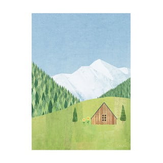 Plakat 30x40 cm Mountain Cabin - Travelposter