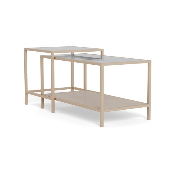 Sivi željezni stolići za kavu u setu 2 kom 50x90 cm Seaford – Actona-image-2