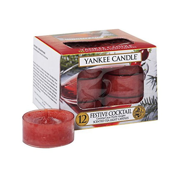 Set od 12 mirisnih svijeća Yankee Candle Blagdanski koktel, vrijeme gorenja 4 - 6 sati