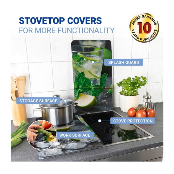 Set od 2 staklena poklopca za štednjak Wenkoo Mojitos, 52 x 30 cm-image-3