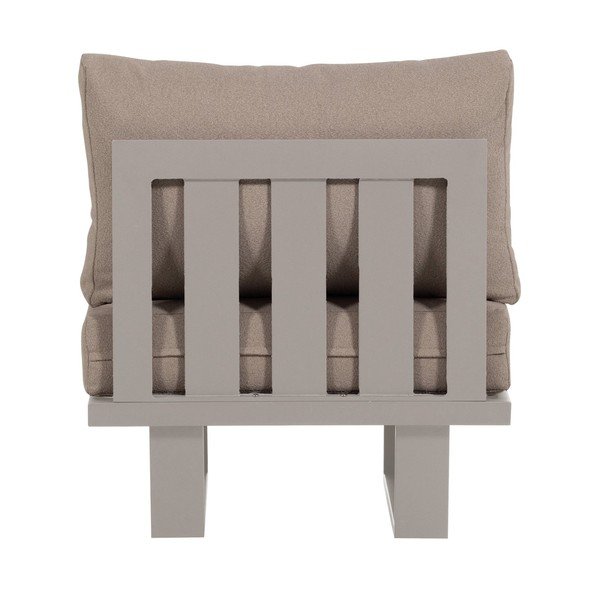 Sivo-bež metalna/podstavljena vrtna fotelja Bear – WOOOD-image-4