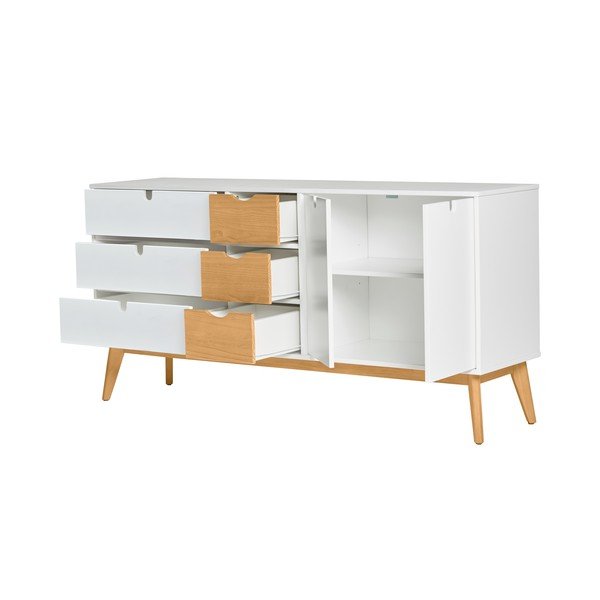 Bijela komoda sa 6 Marckeric Cris ladica-image-4