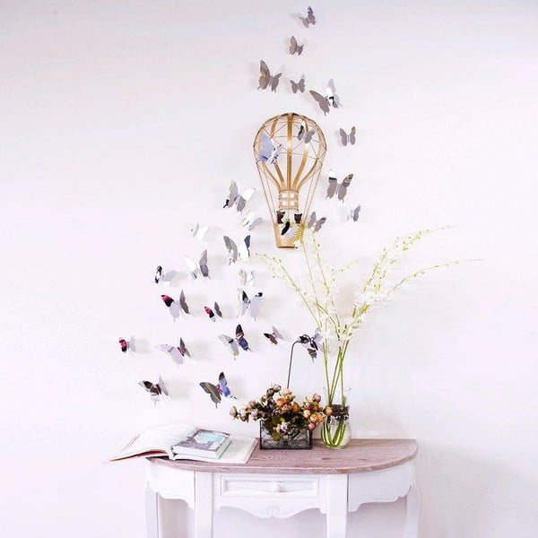 Set od 12 naljepnica sa 3D efektom Ambiance Mirror Butterflies-image-1