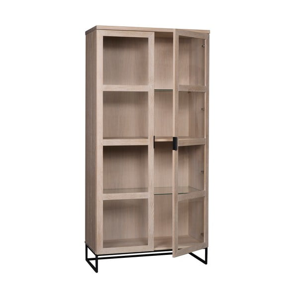 Vitrina od hrastovine u prirodnoj boji 95x195 cm Everett - Rowico-image-3