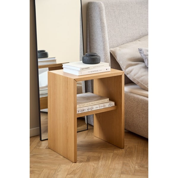 Noćni ormarić u dekoru hrasta u prirodnoj boji Arlon – Actona-image-1