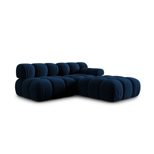 Plava baršunasta sofa 282 cm Bellis – Micadoni Home-image-4
