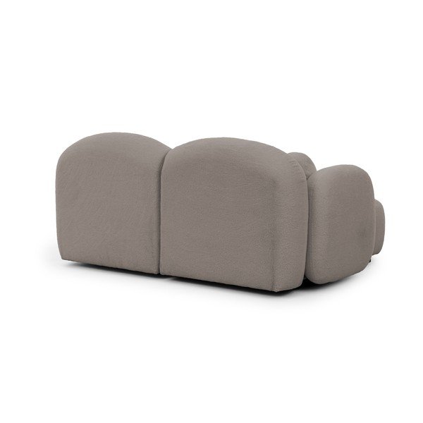 Siva kutna garnitura od bouclé tkanine (s lijevim kutom/s ležaljkom) Orbit – Ropez-image-3